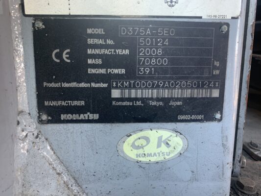 Бульдозер Komatsu D375A-5EO